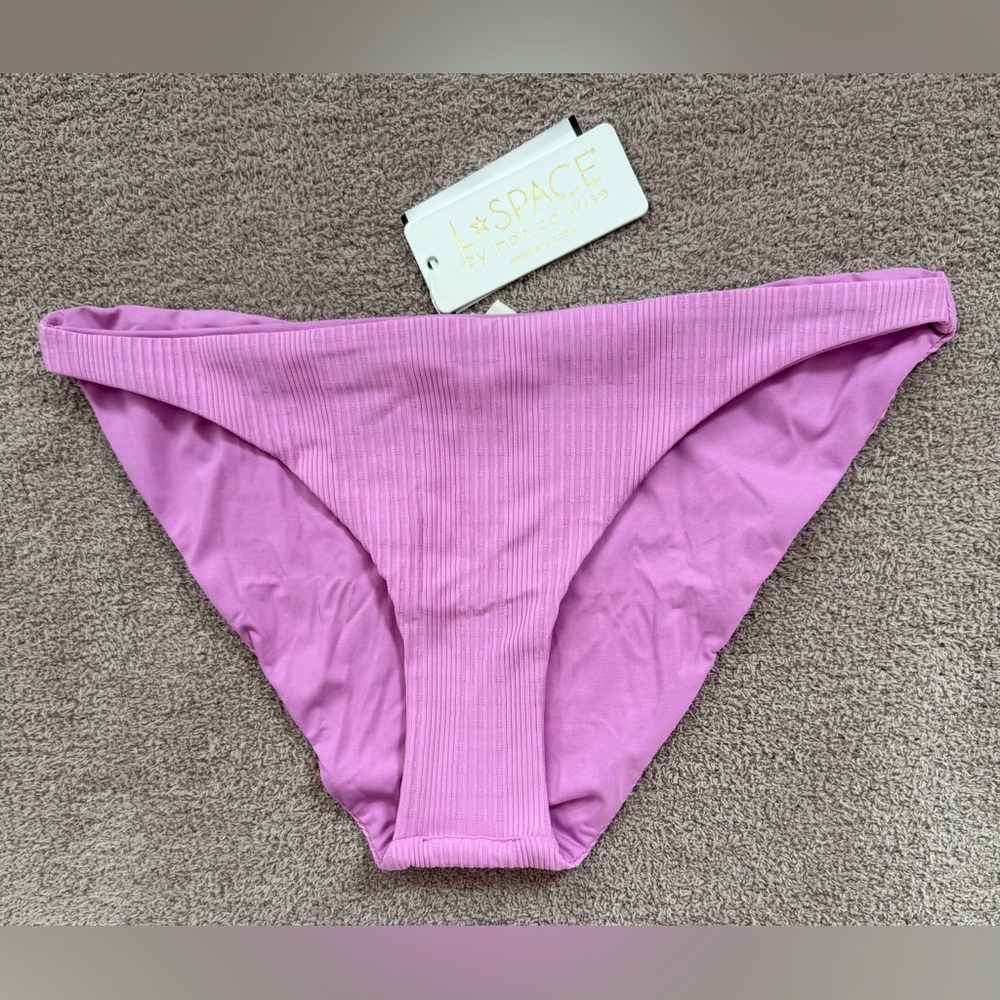 l*Space Pointelle Rib Camacho Bottoms - FULL COVERAGE - ROSEBUD